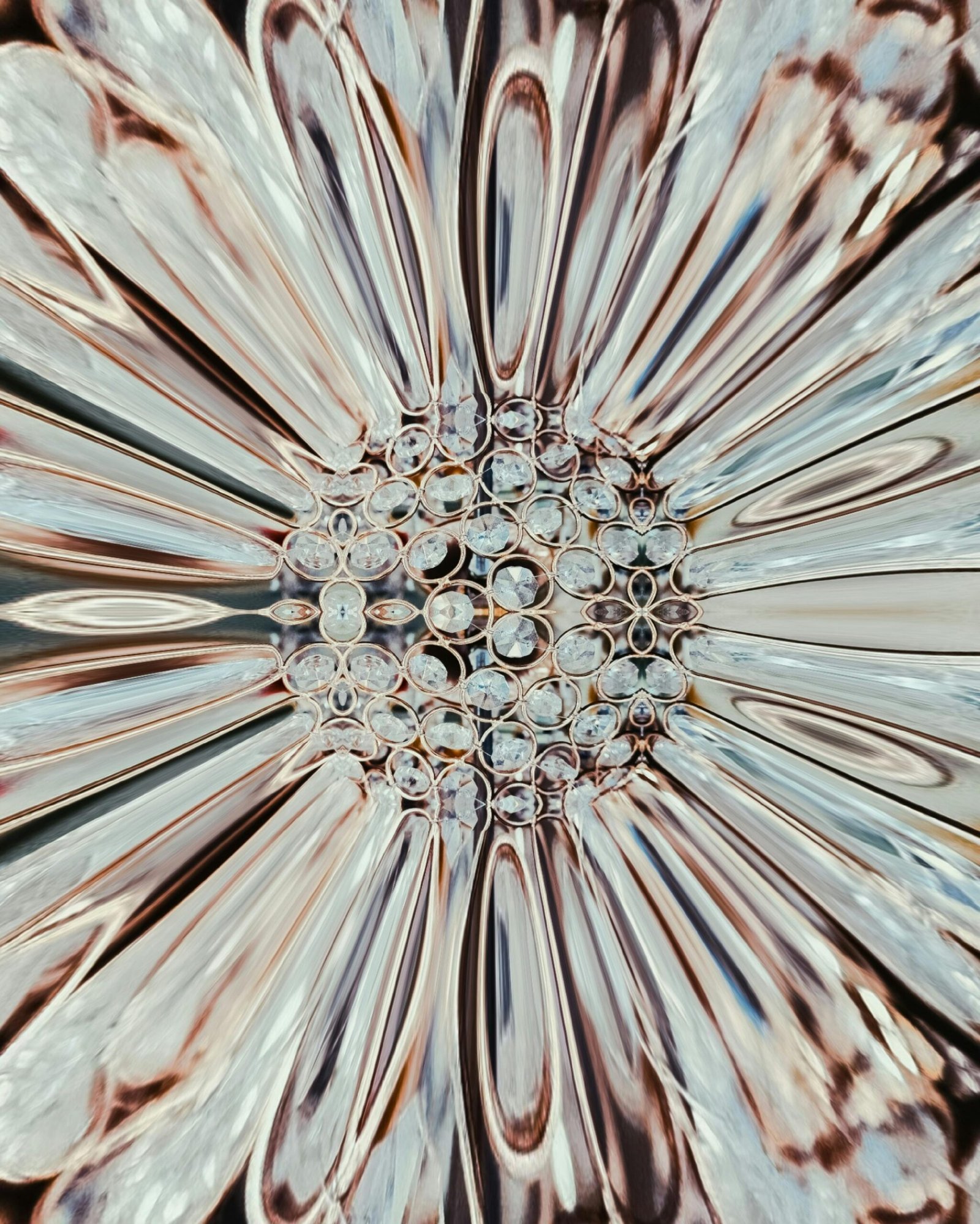 A captivating abstract crystal pattern with geometric shapes and sparkling detail.